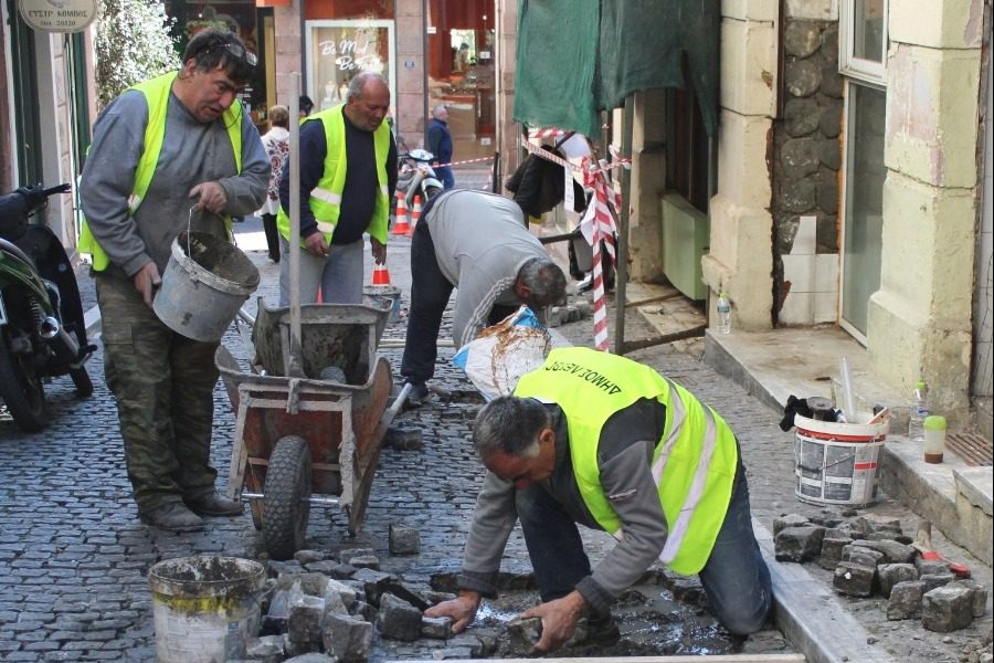Εργασίες αποκατάστασης στη Μυτιλήνη