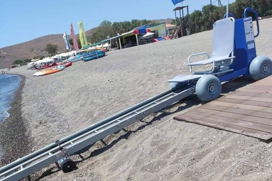 Σύστημα πρόσβασης ΑμεΑ στην παραλία Σκάλα Ερεσού