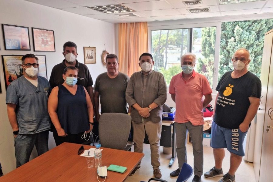 Συνάντηση Μπουρνού με τους εργαζόμενους του Νοσοκομείου Μυτιλήνης 