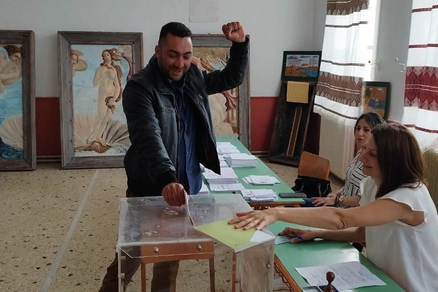 Ο υποψήφιος βουλευτής του ΚΚΕ Σταύρος Μαντατής ψήφισε στην Ανεμώτια