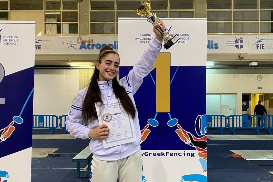 Πρωταθλήτρια Ελλάδας η Μυτιληνια Σταυρίνα Γαρυφάλλου
